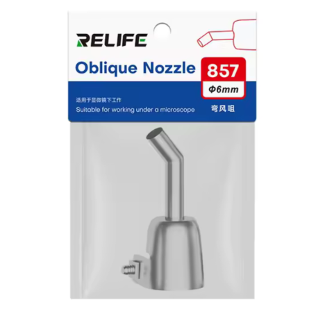 Angled Hot Air Nozzle 6mm for RELIFE 857 Heat Gun - Precision & Efficiency