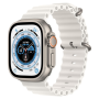 Apple Watch Ultra Cellular 49mm Natural Titanium with White Ocean Band Grade A with Box and Accessory