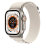 Apple Watch Ultra Cellulaire Titane 49mm Alpine Loop Stellaire Grade A Boîte et Accessoires Inclus