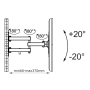 Support TV Mural Max 30kg 17"-42" TECHMADE | Fixation Murale Robuste et Réglable