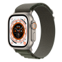 Achetez Apple Watch Ultra Cellulaire 49mm Titane Naturel avec Bracelet Vert Grade A - Avec Boîte et Accessoires