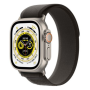 Apple Watch Ultra Cellulaire 49mm Titane Naturel - Grade A avec Boîte et Accessoires | Bracelet Trail Loop S/M Noir/Gris