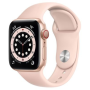 Apple Watch Series 6 Cellular 40mm Gold Aluminum with Pink Sport Band Grade A with Box and Charger - Shop Now