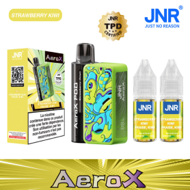 Vapoteuse Rechargeable JNR AeroX - 32000 Puffs - Saveur Fraise Kiwi - Livraison Rapide