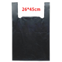 Achetez Sac Bretelle Plastique Noir 26x12x45cm - Pack de 500 - Haute Qualité King 45