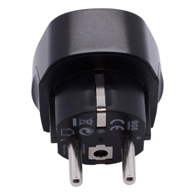 Adaptateur Prise UK vers EU Noir - Puissance Max 3250W 13A 250V - Achat Sécurisé en Ligne