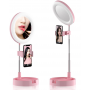 Ring Light with integrated mirror and smartphone holder (ECO)