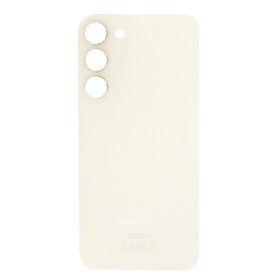 Vitre Arrière Samsung Galaxy S23 (S911B) Sans Contour Lentille Beige (Original Démonté) - Grade A Vitre Arrière Originale pour Samsung Galaxy S23 Beige - Qualité Premium Grade A