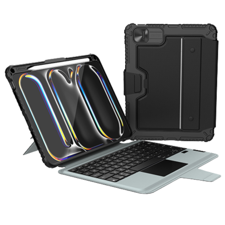 Protective Keyboard Case for iPad Nillkin Bumper Combo Backlit - Spanish Version - Black | Durable & Versatile