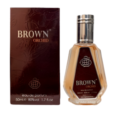 Eau de Parfum Fragrance World Brown Orchid Unisex 50ml - Parfum de Luxe à Prix Abordable