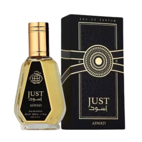 Eau de Parfum Fragrance World Just Aswad pour Homme 50ml - Élégance et Sophistication en Bouteille