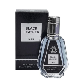 Eau de Parfum Fragrance World Black Leather Homme 50ml - Élégance et Intensité Assurées