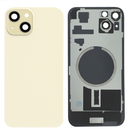 Rear Glass iPhone 15 Plus Yellow with MagSafe No Logo – Premium Replacement Part