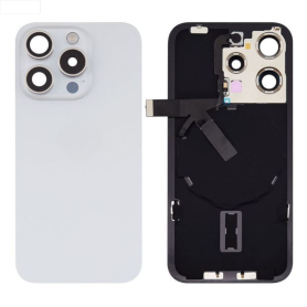 Buy Rear Glass iPhone 15 Pro Titanium Silver With MagSafe No Logo - Premium Quality Replacement