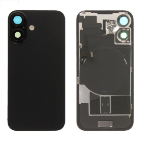 "IPhone 16 Black Rear Glass & MagSafe Cover - Large Hole Design"