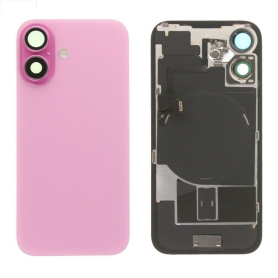 Back Glass, Rear Cover - Vitre Arrière iPhone 16 Rose Avec MagSafe (Grand trou) Sans Logo, wholesale price