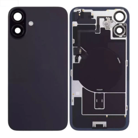 Back Glass, Rear Cover - IPhone 16 Plus Back Glass Black With MagSafe (Large Hole) No Logo, wholesale price