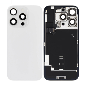 Vitre arrière, Dos - Vitre Arrière iPhone 16 Pro Titane Argent Avec MagSafe (Grand trou) Sans Logo, prix de gros.