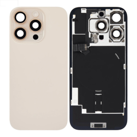Back Glass, Rear Cover - IPhone 16 Pro Titanium Golden Back Glass With MagSafe (Large Hole) No Logo, wholesale price