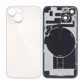 Back Glass, Rear Cover - iPhone 14 Plus Back Glass White With MagSafe (Large Hole) No Logo, wholesale price