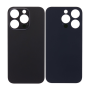 Back Glass, Rear Cover - iPhone 14 Pro Black Back Glass (Large Hole) No Logo, wholesale price