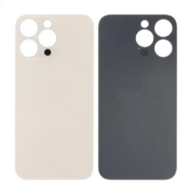 Back Glass, Rear Cover - IPhone 14 Pro Max Titanium Golden Back Glass With MagSafe (Large Hole) No Logo, wholesale price