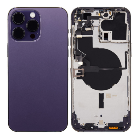 Back Glass, Rear Cover - IPhone 14 Pro Max Purple Back Glass With MagSafe (Large Hole) No Logo, wholesale price