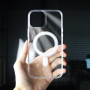 Protection iPhone, Étui Clair - Coque Transparente avec MagSafe et Protection Caméra pour iPhone X - iPhone 17, prix de gros.