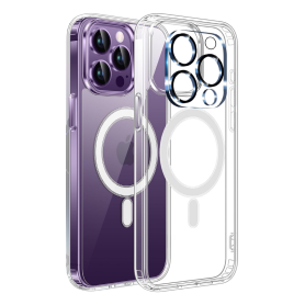 Protection iPhone, Étui Clair - Coque Transparente avec MagSafe et Protection Caméra pour iPhone X - iPhone 17, prix de gros.