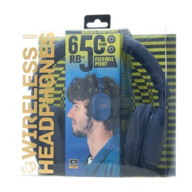 Headphones, Earphones - Foldable wireless headphones 800 mAh REMAX RB-650HB - 70H battery life - Charge in 2H - Blue, wholesale 