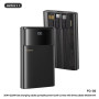 Chargeur, Batterie Externe - Power Bank à Charge Rapide 20W+22.5W avec Câbles et Lampe LED 10000mAh FC-03 REMAX - Noir, prix de 