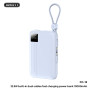 Power Bank, Portable Charger - REMAX FC-13 10000mAh 22.5W Fast Charging Power Bank with Dual Cable - White, wholesale price