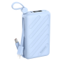 Portable Charger, Battery Pack - Power Bank 10000mAh PD 20W with Double USB-C/Lightning Charging Cable REMAX FC-08 - Blue, whole