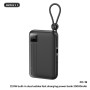 Power Bank, Battery Pack - copy of REMAX FC-15 22.5W Fast Charging Power Bank with Dual Cable 20000mAh - Black, wholesale price