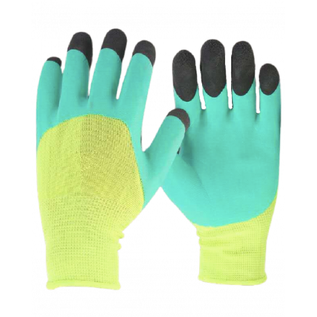 Gants renforcés en mousse respirants - Jaune et Vert