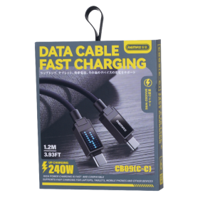 Zinc Alloy C-L Lightning Cable with 30W Fast Charging REMAX Scrolling Lights CB09(C-L) - 1.2M - Blue Charging Cable, USB Cord - Zinc Alloy C-L Lightning Cable with 30W Fast Charging REMAX Scrolling Lights CB09(C-L) - 1.2M - Blue,