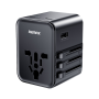 Charger, Adapter - REMAX Explorer CM02 Multifunction Travel Charger - Black, wholesale price