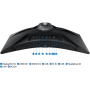 Gaming Display, Monitor - PC Gaming Monitor Samsung Odyssey G6 LS27BG650EUXEN 27 QHD - 240 Hz / FreeSync / VA Panel - Black - Pr