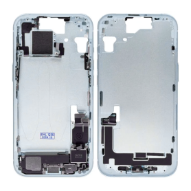Chassis iPhone 15 Bleu sans Vitre Arrière | Etech-Parts
