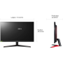 Monitor, Display - PC Screen LG 27GN800-B 27GN800-B.AEU 27 QHD - 1ms GtG / 144 Hz / FreeSync - Black - Used with Charger Cable, 