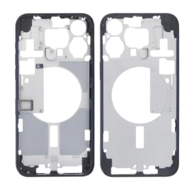 Coque, Châssis, Cadre - Chassis iPhone 15 Pro sans Vitre Arrière sans Batterie Titane Bleu eSIM US (Origine Demonté) Grade AB, p
