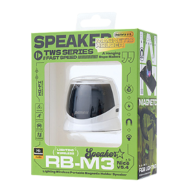 Speaker, Audio Device - REMAX Lighting RB-M3 Wireless Portable Speaker with Magnetic Stand - White, wholesale price
