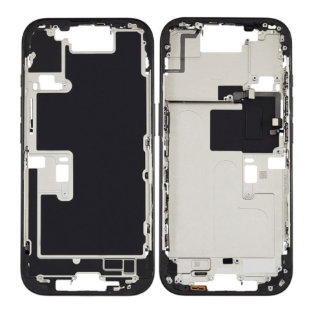 Châssis, Cadre, Structure - Châssis iPhone 16 Pro sans Vitre Arrière sans Batterie Titane Noir eSIM US (Original Demonté) Grade
