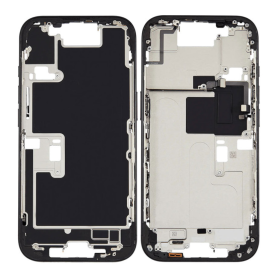 Cadre, Boîtier - Châssis iPhone 16 Pro sans Vitre Arrière sans Batterie Titane Noir (Original Demonté) Grade A, prix de gros.