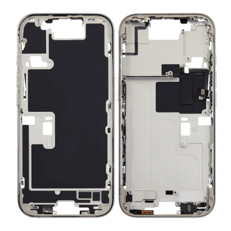 iPhone 16 Pro Max Back Frame with Battery Titanium White Grade A eSIM US Original Disassembled