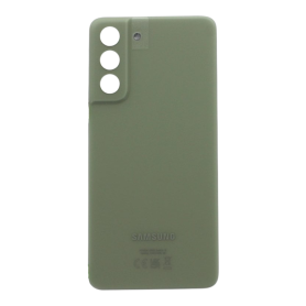 Vitre arrière Samsung Galaxy S21 FE 5G Olive sans Contour Lentille (Original Démonté) - Grade A Dos, Vitre arrière - Vitre arrière Samsung Galaxy S21 FE 5G Olive sans Contour Lentille (Original Démonté) - Grade A, prix de gr