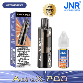 E-Cigarette, Vape Device - Rechargeable E-Liquid Vape - JNR AeroX Pod+JNR Liquid - 20mg/ml - Mixed Berries, wholesale price