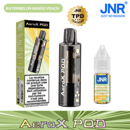 Vape Pen, E-Cigarette - Vapoteuse E-Liquide Rechargeable - JNR AeroX Pod+Liquide JNR - 20mg/ml - Strawberry Kiwi, wholesale pric