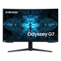 Display, Screen - PC Gaming Monitor Samsung Odyssey G7 C32G74TQSR LC32G74TQSRXZG 32 WQHD - Curved 1000R / 240 Hz - Used with Cha