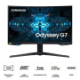 Display, Screen - PC Gaming Monitor Samsung Odyssey G7 C32G74TQSR LC32G74TQSRXZG 32 WQHD - Curved 1000R / 240 Hz - Used with Cha